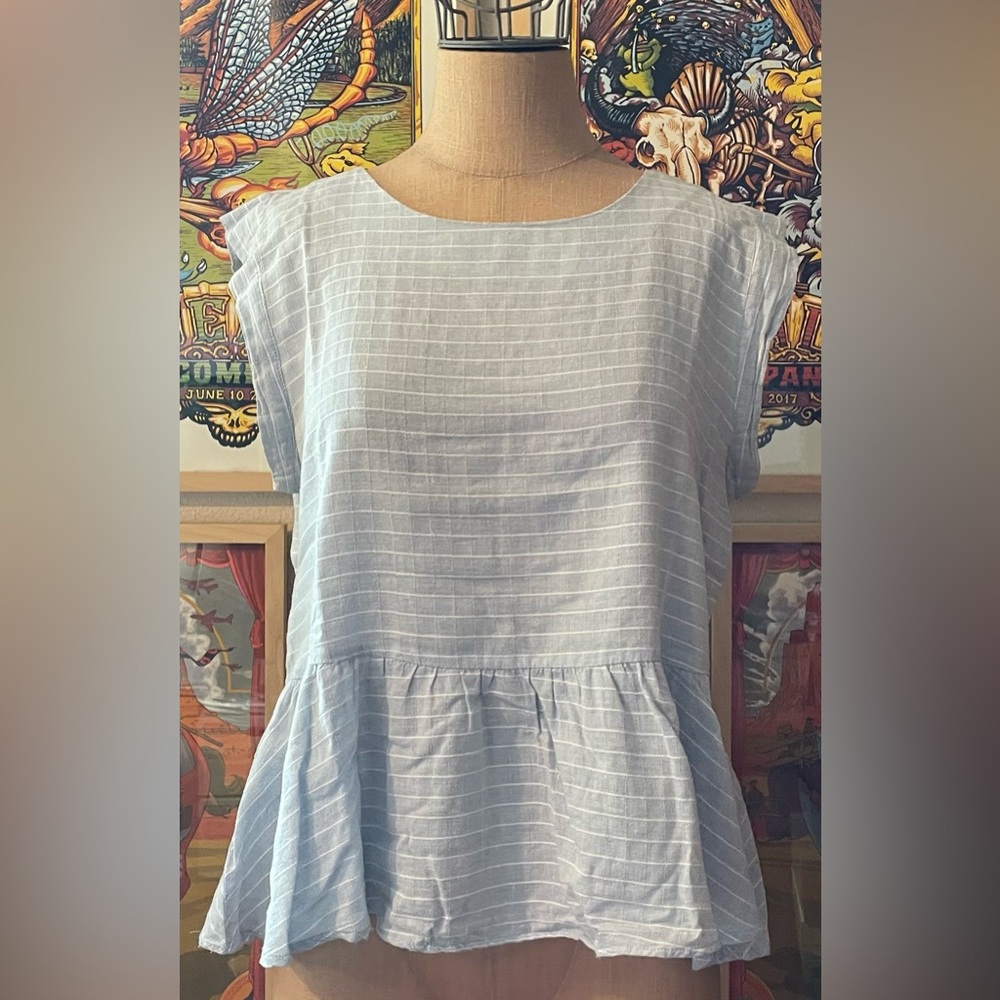 eri + ali blue and white top size large